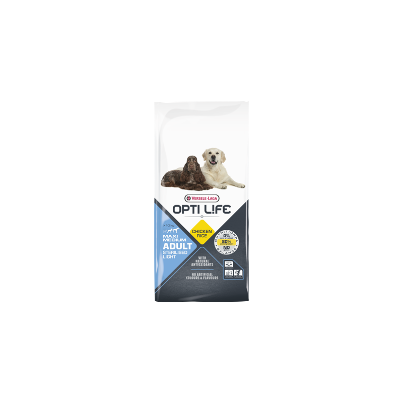 ADULT STERILISED/LIGHT MEDIUM & MAXI – 12,5KG
