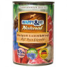 HAPPY&FIT NATURAL KÖLYÖKKUTYÁKNAK BÁRÁNYHÚSSAL, MARHAHÚSSAL, RIZZSEL ÉS LENMAGOLAJJAL – 400g