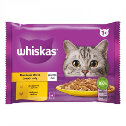 WHISKAS® ALUTASAKOS ELEDEL SZÁRNYAS VÁLOGATÁS ASZPIKBAN 4X100g