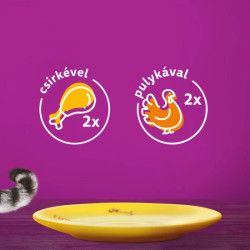 WHISKAS® ALUTASAKOS ELEDEL SZÁRNYAS VÁLOGATÁS ASZPIKBAN 4X100g