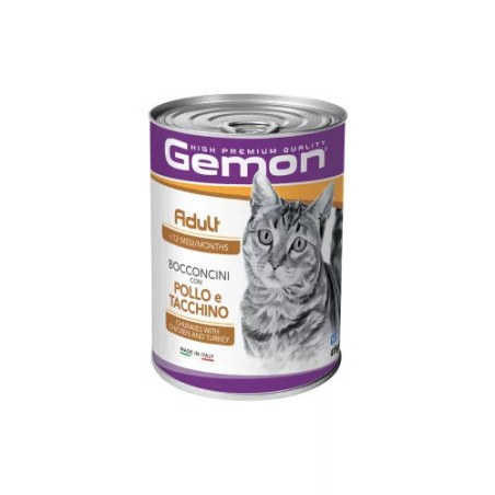 GEMON CAT ADULT MACSKA KONZERV (CSIRKE ÉS PULYKA) – 415g