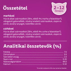 WHISKAS JUNIOR CLASSIC NEDVES CICATÁP MARHAHÚSOS ÉS CSIRKÉS MÁRTÁSSAL - 4X85g