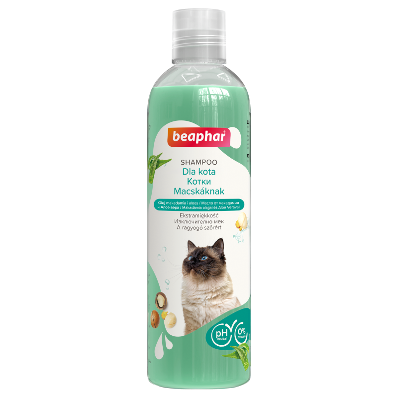SAMPON MACSKÁKNAK, MAKADÁMIA OLAJJAL ÉS ALOE VERÁVAL - 250ml