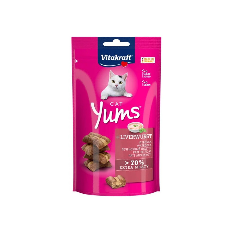 VITAKRAFT CAT YUMS JUTALOMFALAT PUHA MÁJJAL – 40g