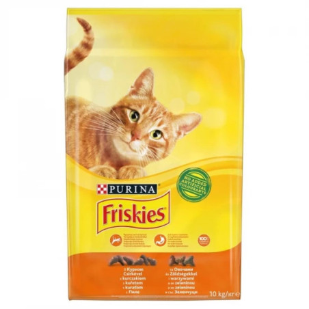 Friskies Csirkével és Zöldségekkel Száraz Macskaeledel - 10kg