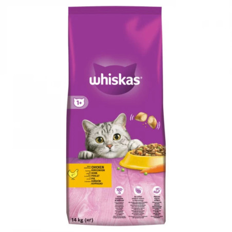 Whiskas száraz macskaeledel csirkével - 14kg