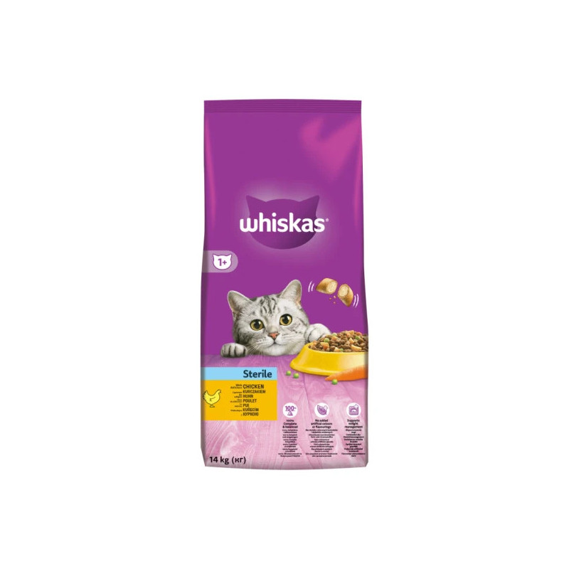 Whiskas Steril száraz macskaeledel - 14kg