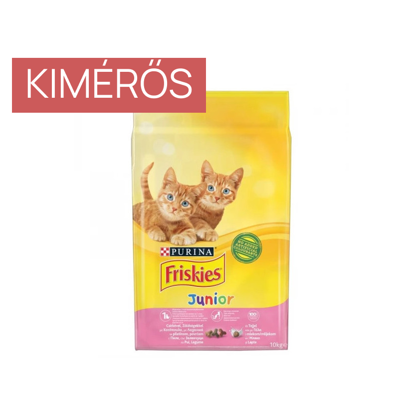 FRISKIES JUNIOR CSIRKE ÉS PULYKA ÍZLETES KEVERÉKÉVEL SZÁRAZ ELEDEL KÖLYÖKMACSKÁKNAK - KIMÉRŐS
