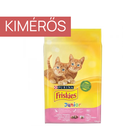 FRISKIES JUNIOR CSIRKE ÉS PULYKA ÍZLETES KEVERÉKÉVEL SZÁRAZ ELEDEL KÖLYÖKMACSKÁKNAK - KIMÉRŐS