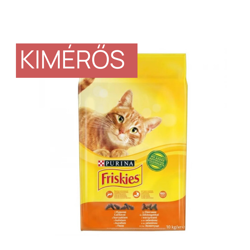 FRISKIES  CSIRKÉVEL ÉS HOZZÁADOTT ZÖLDSÉGEKKEL SZÁRAZ MACSKAELEDEL - KIMÉRŐS