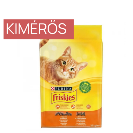 FRISKIES  CSIRKÉVEL ÉS HOZZÁADOTT ZÖLDSÉGEKKEL SZÁRAZ MACSKAELEDEL - KIMÉRŐS